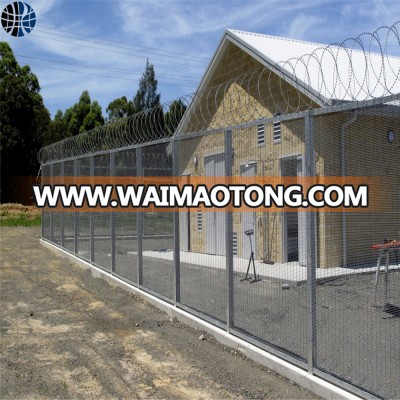 Galvanized 358 security fence used in prison privacy protection